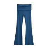 2024 Summer Light Flare Elastic Slim Fit Solid Pants