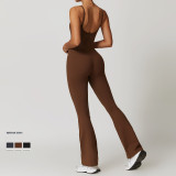 2024 New Flared Hollow U-back Jumpsuit For Women
