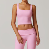 New Arrival Sleeveless Square NecK Slip Cropped Tops