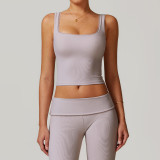 New Arrival Sleeveless Square NecK Slip Cropped Tops