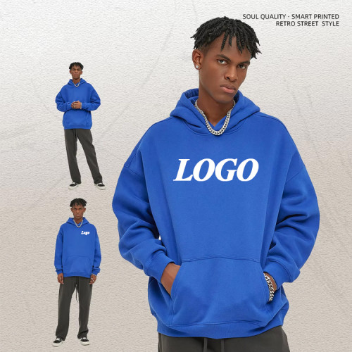 2024 Casual Tracksuit 350g Fleece Hoodies Solid Sweatshirts