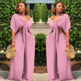 Elastic Waist Daily Wear Loose 2pcs Suit