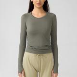 2024 Causal Top Fashion Sport T-Shirt Seamless Yoga Top Slim Fit T-shirt