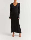 Wholesale Fall Casual Ribbed Knitted Long  A-line Maxi Dress