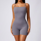 Hot Selling Sexy V-back Sleeveless Yoga Fitness Jumpsuits