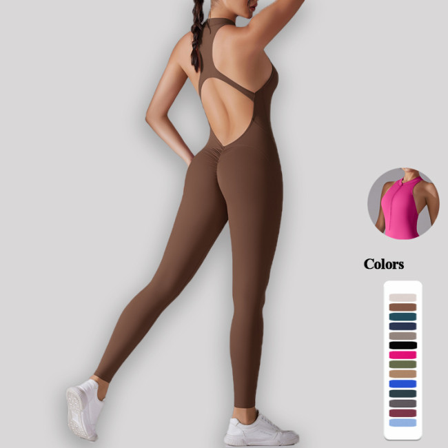 New Arrival Femme Sport Sexy Beautiful Back Slim Fit Yoga Jumpsuit