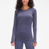 2024 Causal Top Fashion Sport T-Shirt Seamless Yoga Top Slim Fit T-shirt