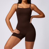 Hot Selling Sexy V-back Sleeveless Yoga Fitness Jumpsuits