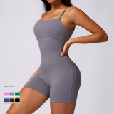 Hot Selling Sexy V-back Sleeveless Yoga Fitness Jumpsuits