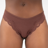 New Sexy Lace Thong Brief Thin Smooth Mid-waist Panties for Women