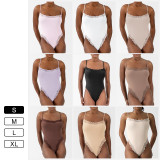 Sexy Lace Breathable Lingerie Wear Slip Solid Seamless Thong Bodysuit
