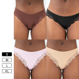 New Sexy Lace Thong Brief Thin Smooth Mid-waist Panties for Women