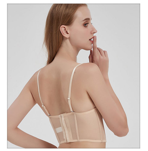 New Mesh Thin Cup Push-Up Gathered High Support Bra