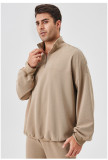 Men Sports Sweatshirt Stand Collar Casual Fitness Clothes