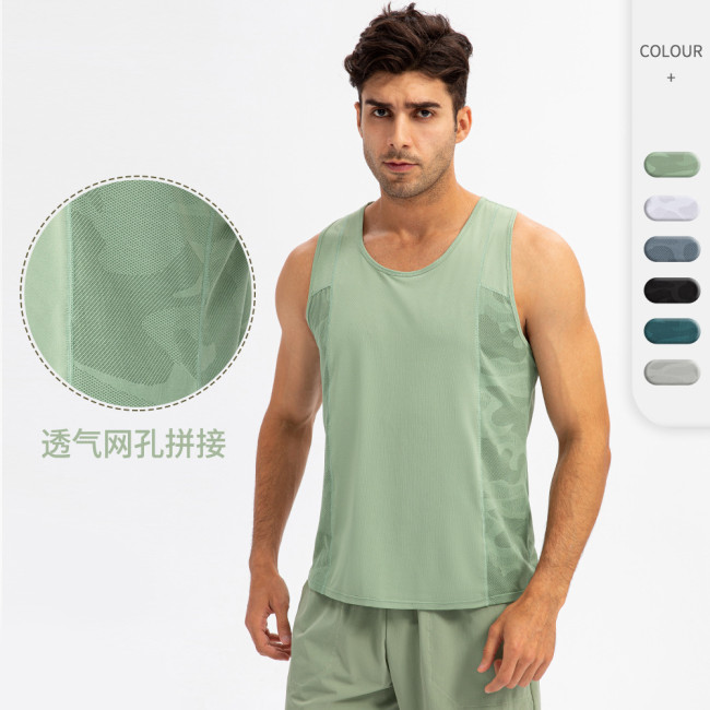 Men's Sports Vest Loose T-shirt Fitness Clothes Running Training Waistcoat