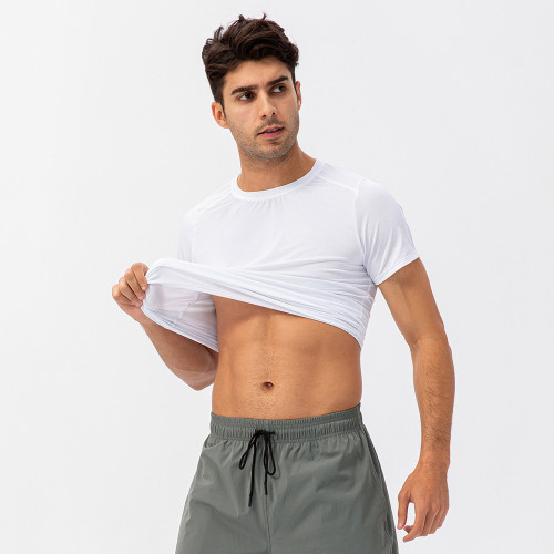 Men's Running Quick-drying Clothes Round Neck T-shirt Breathable Casual Top