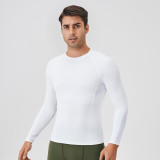 Men's Sports Fitness Clothes Nylon Tight Compression Quick-drying T-shirt