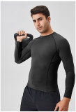 Men's Sports Fitness Clothes Nylon Tight Compression Quick-drying T-shirt