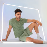 Men's Running Quick-drying Clothes Round Neck T-shirt Breathable Casual Top