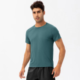 Men's Running Quick-drying Clothes Round Neck T-shirt Breathable Casual Top