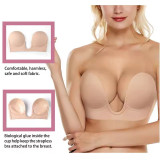2025 New Deep V Plunge Invisible Breast Sticker Push Up Strapless  Low-Cut Bras Backless Adhesive Sticky Bras For Women