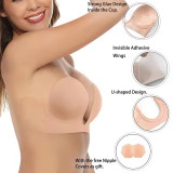 2025 New Deep V Plunge Invisible Breast Sticker Push Up Strapless  Low-Cut Bras Backless Adhesive Sticky Bras For Women