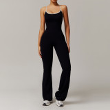 2025 New Women's Sleeveless Jumpsuit One Piece Sports Breathable Bodysuit Backless Gym Fitness Comfortable Jumpsuit Full Length