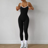 Hot-selling Sports Yoga Jumpsuit Sleeveless Quick-Drying Fitness Breathable Jumpsuit Backless Thread Tight Comfortable Suit