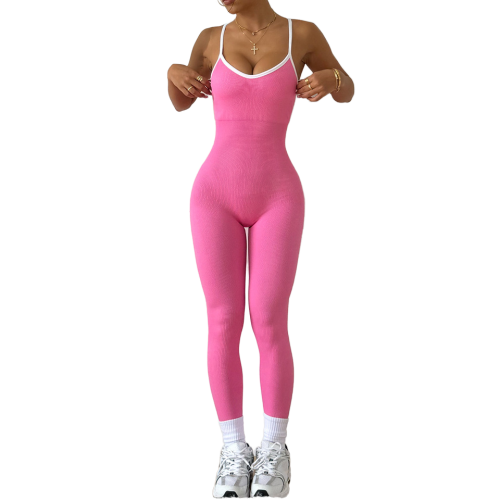 Hot-selling Sports Yoga Jumpsuit Sleeveless Quick-Drying Fitness Breathable Jumpsuit Backless Thread Tight Comfortable Suit