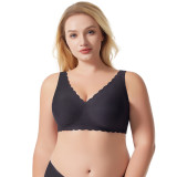 2025 New Wave Style Breathable Underwear Push-Up Smooth Comfortable Wire Free Bra Seamless Sustainable Large Size Bra For Women