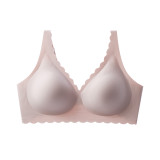 2025 New Wave Style Breathable Underwear Push-Up Smooth Comfortable Wire Free Bra Seamless Sustainable Large Size Bra For Women