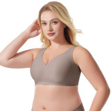 2025 New Wave Style Breathable Underwear Push-Up Smooth Comfortable Wire Free Bra Seamless Sustainable Large Size Bra For Women