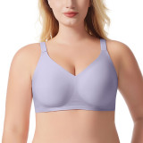 High Quality Women's Plus Size Underwear Seamless Large Breast Push-up Bra Soft Back Closure Comfortable Adjustable Straps Bra