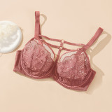 Sexy Minimizer Lace Bra for Women Slim Thin Padded Bra