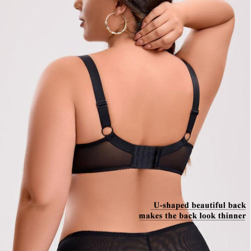 Push up Breathable Full Coverage Lingerie Plus Size Girls Bras