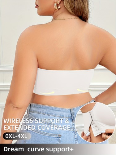 Summer Strapless Bra Side Buckle Plus Size Thin Comfortable Bra