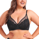 Plus Size Summer Bra Ultra-Thin Sexy Lace Push-Up Underwear