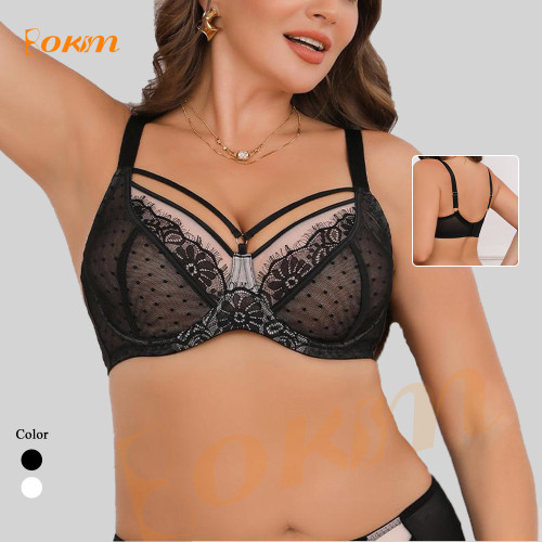 Women's Large Size Sexy Push-Up Bra Breathable Mesh Anti-Sagging Large Cup Underwear for Big Breasts Push-up Bra