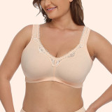 Large Cup Push-Up Solid Comfy Plus Size Bra