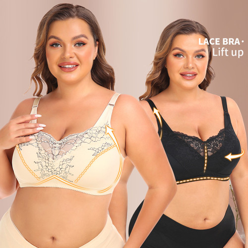 Sexy Lace V-Neck Underwear Embroidered Thin Cup Bra