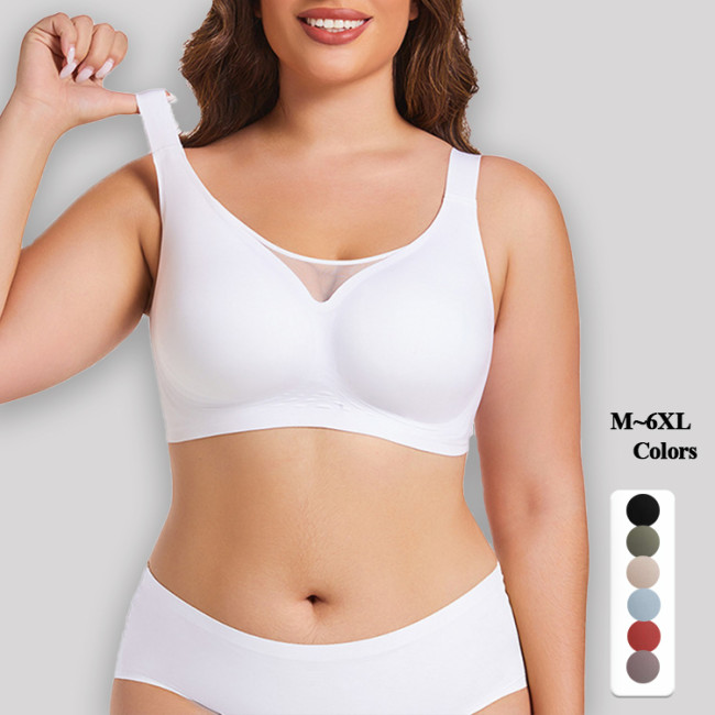 Wholesale Ladies Gather Seamless Wireless Plus Size Bra