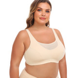 Breathable Thin Cup Causal Bra Plus Size Wireless Minimizer Bra