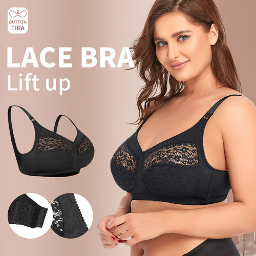 Plus Size Everyday Bra BCDEF Cups Comfort Lace