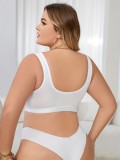 Sexy Lace Mesh Full Cup Bra U-back Push-up Underwear