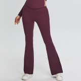 Large size bell-bottom pants high waist hip lift yoga nude large size yoga clothes 300 pounds large size fitness yoga pants