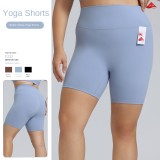 Large size Lycra yoga suit high elastic nude tight sportswear women's lulu same style fitness suit