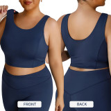 Sports vest with chest pads high elastic nude training running fitness bra plus size yoga vest