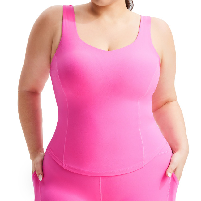 U-neck beautiful back breathable quick-drying fitness trousers one-piece tights women