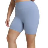 Large size Lycra yoga suit high elastic nude tight sportswear women's lulu same style fitness suit