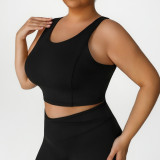 Sports vest with chest pads high elastic nude training running fitness bra plus size yoga vest